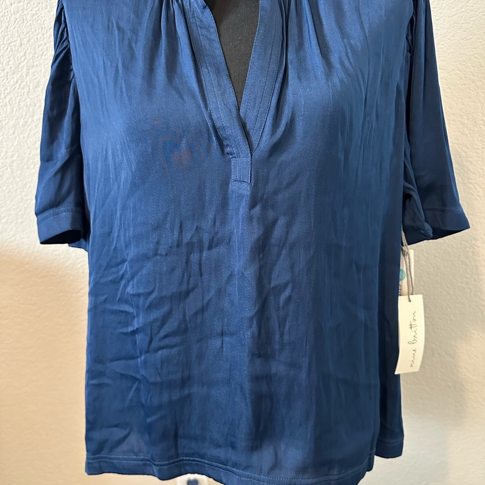 Nine Britton Deep Blue Blouse